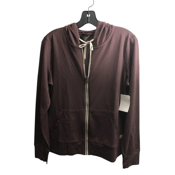 Vuori Womens Halo Performance 2.0 Athletic Hoodie Ruby Heather Red Small New - Picture 1 of 2